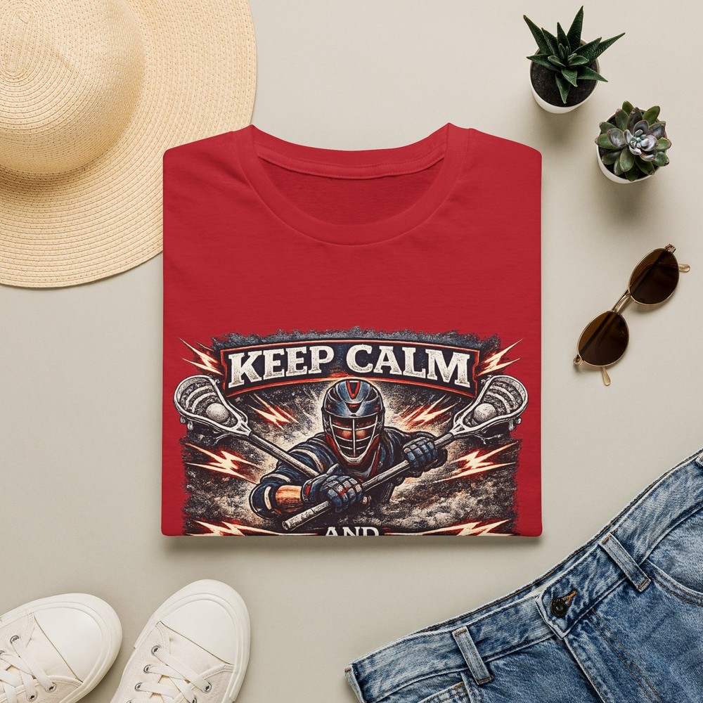 Keep Calm and Stay Lax T-Shirt | Lacrosse Player Graphic