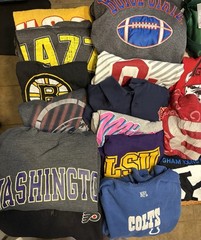 Lot Of 29 Piece Assorted Sports Team Shirts Sweatshirts Modern NCAA NFL NBA NHL