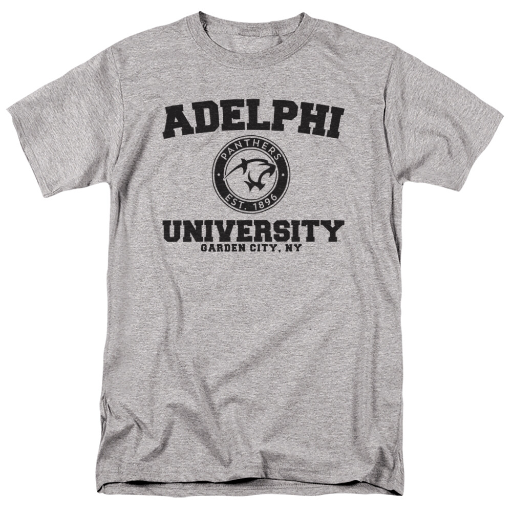 Adelphi University Adult T-Shirt Circle Logo, Athletic Heather, S-5XL
