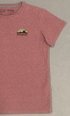 Patagonia Men’s Responsibill-Tee T-shirt S Red Logo Double Sided Outdoor Sports