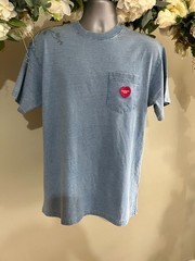 CARHARTT Ingo T Shirt Top Size XS S M L & XL Relaxed Fit Pocket Light Blue NEW