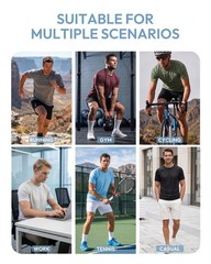 Workout Shirts for Men Short Sleeve Quick Dry Athletic Gym Active T Shirt Moi…