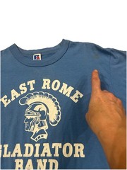 Vintage Russell Athletic East Rome Gladiator Band Tee Single Stitch M