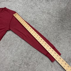 J.Crew Marled Cotton Henley Shirt Mens Small Red Long Sleeve Stretch Casual Top