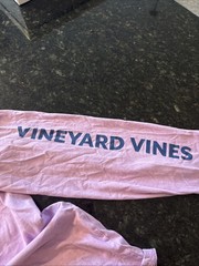 Vineyard Vines Mens Lilac Pink Long Sleeve TShirt With Circle Whale, Large, New!
