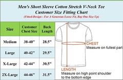 Mens Short Sleeve V-Neck Cotton Blend Stretch Tee Undershirt (M-2XL)