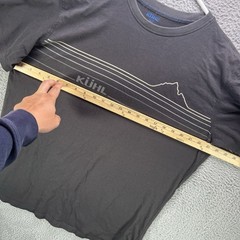 Kuhl Shirt Mens XL White Mountain Lines Graphic Tee Wildfibre Organic Cotton