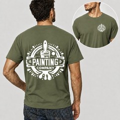 Mens Personalised Work T Shirt Custom Company Logo Painter Plumber Mechanic Gift