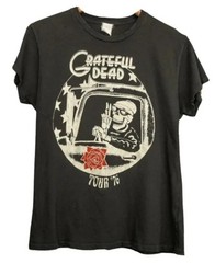 Vintage style Grateful Dead Tour 76 short sleeve black classic shirt S-5XL