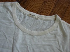 NWOT Off-White Saddle Hem Slub Pocket T-Shirt from Marine Layer, Size Medium