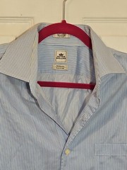 Peter Millar 16R Nanoluxe Easy Care Long Sleeve Dress Shirt Spread Collar Pencil