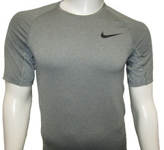 NIKE PRO DRI-FIT SLIM FIT GRAY ATHLETIC SHORT SLEEVE TEE SHIRT MENS SIZE S