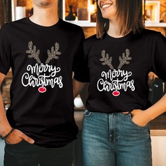 LEOPARD RED Nose Merry Christmas Shirt Reindeer Lapland Xmas Sweatshirt 5092