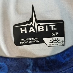 Habit shirt men’s small blue long sleeve UV outdoor Dri-Fit fishing flawed