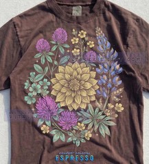 Vintage Floral Botanical Nature Plant Graphic Comfort Tee