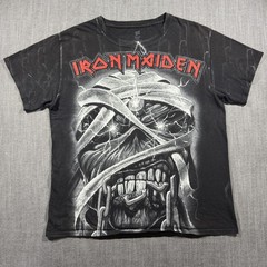 Iron Maiden Shirt Mens Medium Black Eddie Chains Metal Band Graphic Tee Hanes