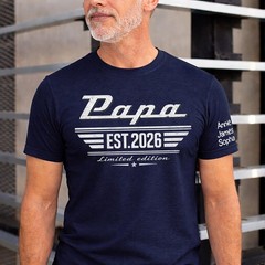 Personalized Papa EST Shirt with Kids Names Fathers Day Gift T-Shirt
