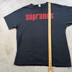 Vintage The Sopranos T-Shirt Mens XL Black TV Promo Graphic Y2K
