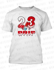 23 Drip Bomb Pop Graphic Complement J’s 11 Bred Velvet & J11 CMFT Cherry Shoe
