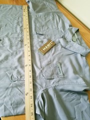 Habit Men Fishing Shirt Large Dolphin Print UPF 50+ Short Sleeve Performance NWT