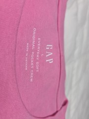 Gap Shirt Mens Large Pink Slub Pocket Tee Cotton Crewneck Tagless Casual