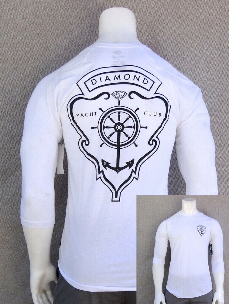 New Diamond Supply Co. Skate Team Yacht Crest Mens Size LARGE T Shirt RDAM-217