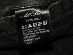 Men’s All Saints POSTNOON LEATHER SHIRT jacket overshirt L (ref81) £129.99!!!!!