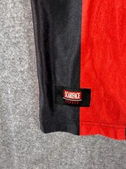 Scarface Reason Soccer Jersey Shirt Mens M Red Black Striped Slim Fit Collared