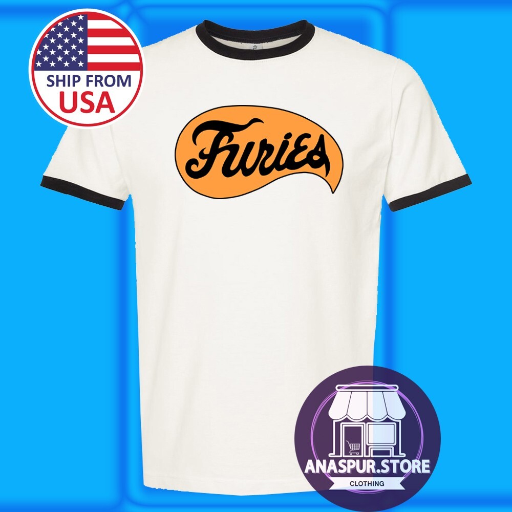 Baseball Furies The Warriors Retro Movie Men’s Ringer Black Size S-3XL
