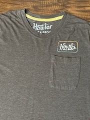 Howler Brothers Mens Brown Crew Pocket T-Shirt Short Sleeve Size L