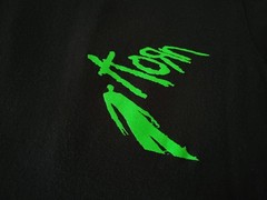 VTG KORN ALBUM ART SIZE L LARGE BLACK NEON GREEN SHIRT NUMETAL T-SHIRT