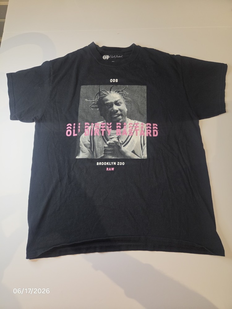 Ol’ Dirty Bastard ODB Brooklyn Zoo Raw Graphic Unisex Black T-shirt – Size M/L