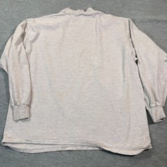 Russell Shirt Men XXL Gray Mock Neck USA Made Vintage Long Sleeve Cotton Blend