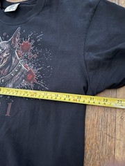 Doberman Zombie Blood Splatter Horror T Shirt Mens size Large Comfort Colors