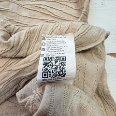 MIDA Unduci Men’s Made in Italy Sand Jacquard Textured Wave Cotton T-Shirt Sz S
