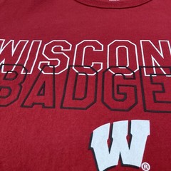 Wisconson Badgers Mens Shirt Size Medium Red Long Sleeve College Football