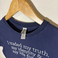 Vintage Christian Jesus T Shirt S Navy His Betrayal His Blood Priceless Religion