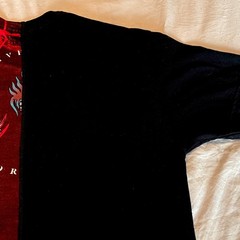 Affliction Black Label Men/Unisex Skull Graphic T-Shirt Black/Red Crew Neck XL