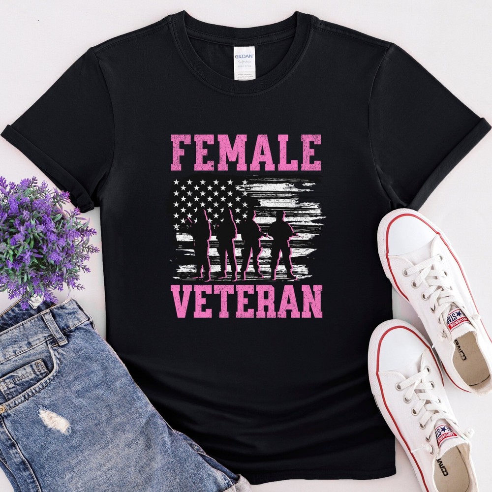 #26 Female Veteran Shirt, US American Military Veteran Lady, Retired Female Mili