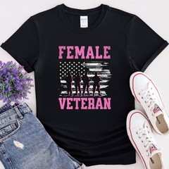 #26 Female Veteran Shirt, US American Military Veteran Lady, Retired Female Mili