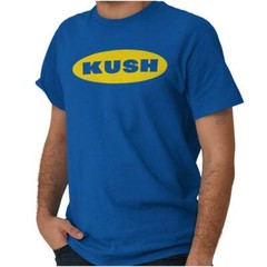 Kush Marijuana Cannabis Stoner Smoking Weed Adult Short Sleeve Crewneck Tee
