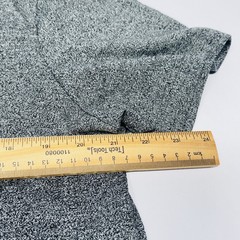 Murano Liquid Luxury Mens Slim Fit Gray V-neck Johnny Collar Shirt XL Business