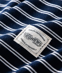 Mens Retro Sailor’s Stripe Short Sleeve T-Shirts Classic Henry Shirt Casual Tops
