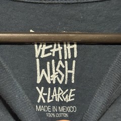 Deathwish Skateboards T Shirt Size XL Deathstack Blue To Navy Blue VERY RARE Y2K
