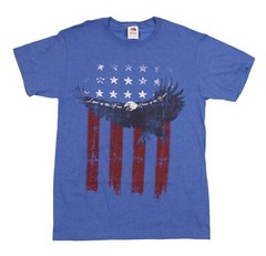 USA T Shirt Men’s Land of The Free Home of The Brave Bald Eagle T-Shirt Size S