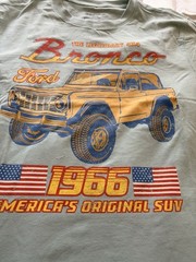 Lot Of 2 Goodfellow T Shirts Size Medium Bronco 1966 Legendary Men’s Blue Beige