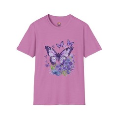 Butterfly Garden T-Shirt — Purple Monarch Floral Tee