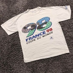 Vintage 1998 France World Cup Soccer Coupe Du Monde World Cup T-Shirt Size M