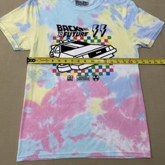 Back To The Future Universal Studios Park Tie-Dye Shirt Size Small Delorean