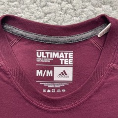 Adidas Men Ultimate Tee Shirt Mens Medium Climalite Maroon T-Shirt